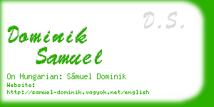 dominik samuel business card