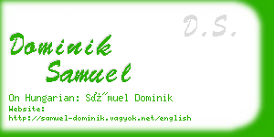 dominik samuel business card